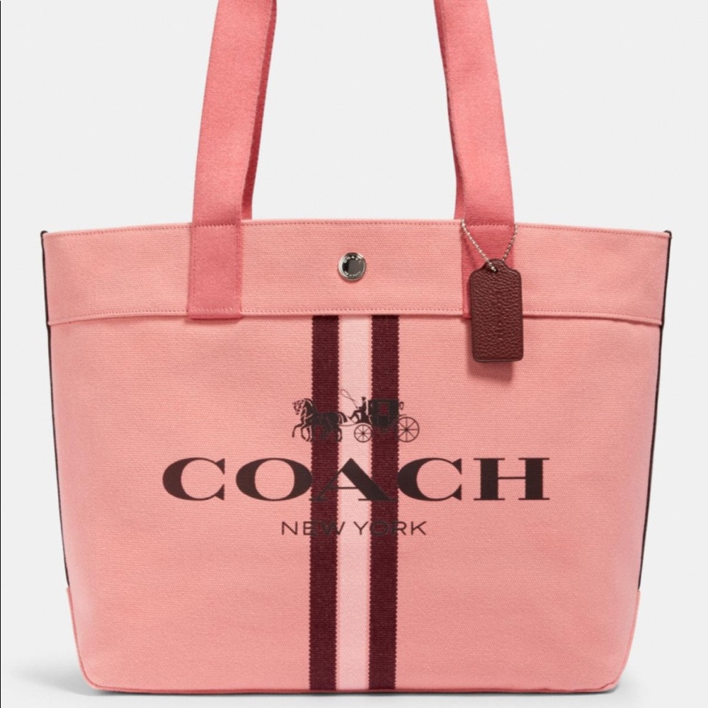 Coach leather & canvas tote - Picture 7 of 8